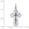 Sterling Silver Orthodox Cross Pendant Jewerly 31.8mm x 17.1mm